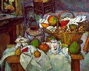 Paul Cezanne Vessels, Basket and Fruit Norge oil painting reproduction